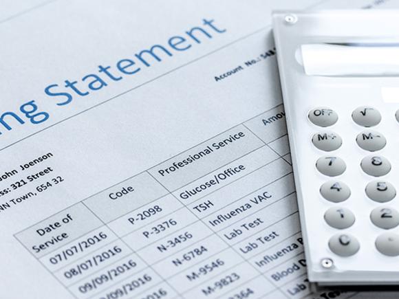 Billing Statement stock photo